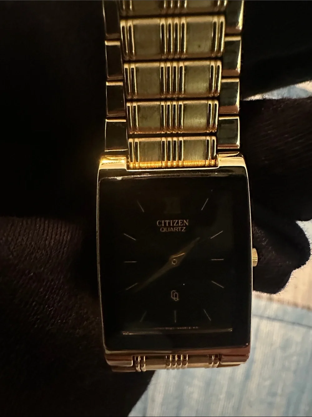 Vintage Citizen Gold-Tone Men’s Watch with Black Dial Extremely good condition!!